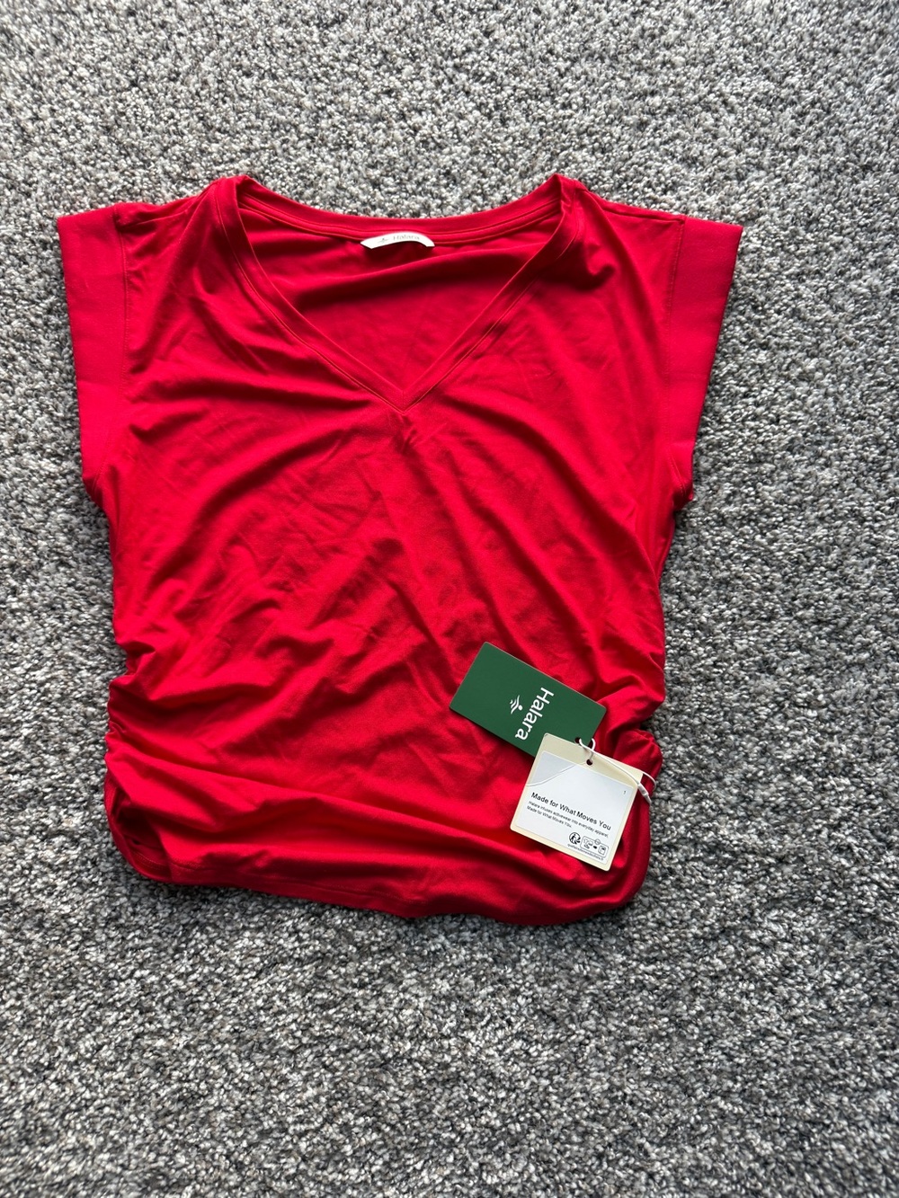 Halara Red v-neck top #halara #vneck